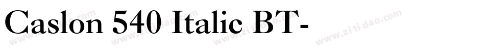 Caslon 540 Italic BT字体转换